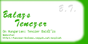 balazs tenczer business card